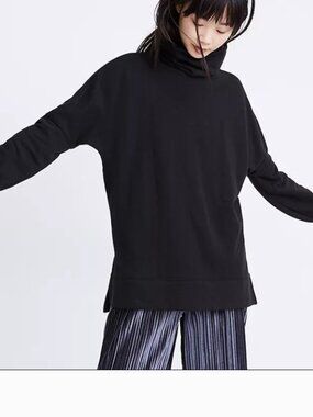 Miles by Madewell - Black tunic turtleneck sweatshirt, SIZE M